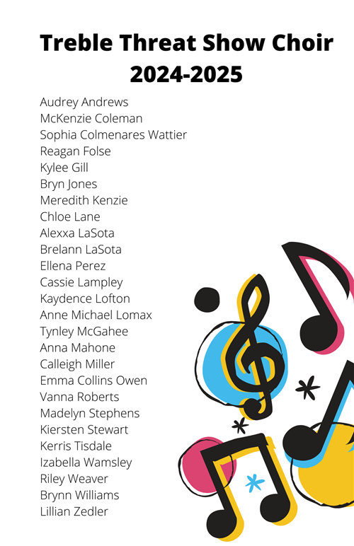 Treble Threat Show Choir results